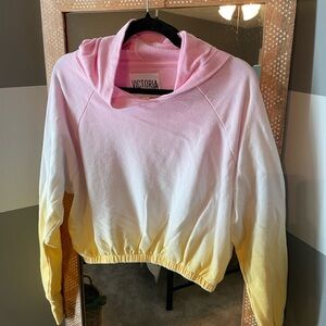 Victoria's Secret Pink and Yellow Ombre Hoodie